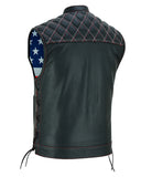 Daniel Smart Mfg. USA patriot vest with removable hood back angle view
