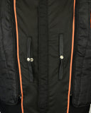 Daniel Smart Mfg. vented leather motorcycle jacket DS779 inside view