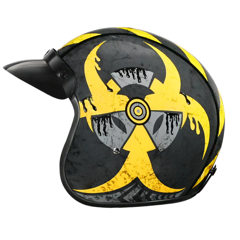Daytona Helmets cruiser motorcycle helmet with Toxic design left side