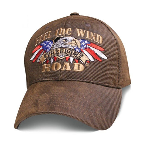 Oilskin motorcycle biker hat with freedom message