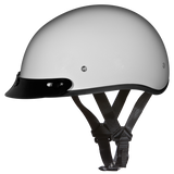 Daytona Helmets D1-PW Skull Cap Motorcycle Helmet Pearl White Side View