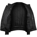 Vance Leathers women's black mesh motorcycle jacket with armor open