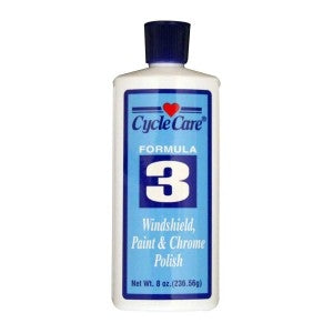 Cycle Care Formula 3 motorcycle polish for multiple surfaces