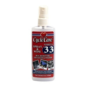 Cycle Care dry detailer and bug remover for motorcycles