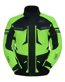 Daniel Smart Mfg. armored textile motorcycle touring jacket hi-vis front view