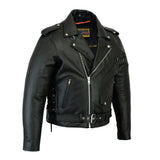 Daniel Smart Mfg. side-laced police style leather motorcycle jacket
