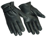 Classic styler water resistant leather motorcycle gloves back and palm