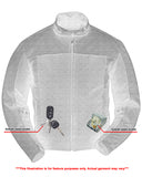 Daniel Smart Mfg. cross wind mesh motorcycle jacket with armor black pockets view