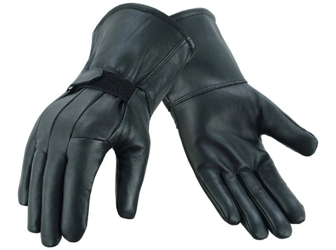 Men's waterproof insulated deerskin motorcycle touring gloves back and palm