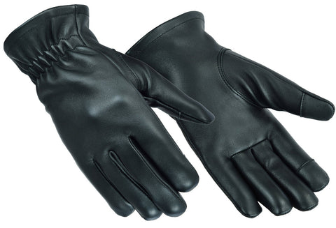 Men's lightweight deerskin leather motorcycle gloves back and palm