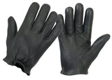 Men's leather police style motorcycle gloves DS89