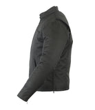 Daniel Smart Mfg. textile motorcycle cruiser jacket with removable hood side view without hood