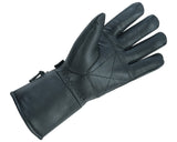 Men's cold weather insulated water repellant motorcycle touring gloves left hand palm.