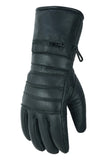 Men's cold weather insulated water repellant motorcycle touring gloves right hand back.