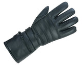 Men's cold weather insulated water repellant motorcycle touring gloves right hand back