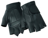 Men's fingerless deerskin motorcycle gloves DS96 overview