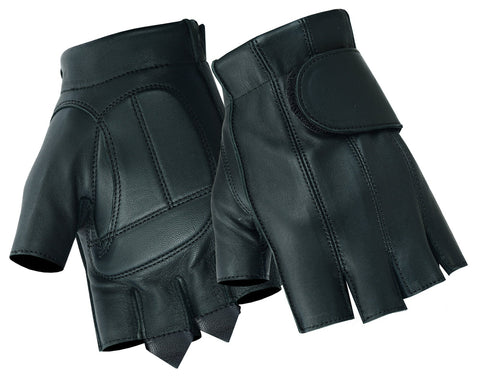 Men's fingerless deerskin motorcycle gloves DS96 overview