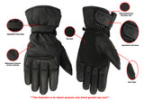 Daniel Smart Mfg. men's waterproof heavy-duty insulated motorcycle cruiser glove features
