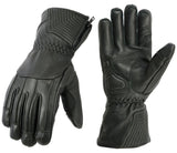 Men's waterproof and insulated motorcycle touring gloves back and palm