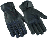 Men's rubber-knuckle leather motorcycle gloves main.