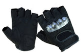 Men's mesh hard-knuckle fingerless motorcycle gloves DS19 overview