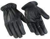 Men's water resistant short leather motorcycle gloves