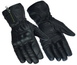 Men's waterproof and insulated motorcycle touring gloves back and palm