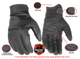Daniel Smart Mfg. premium leather motorcycle cruiser glove features