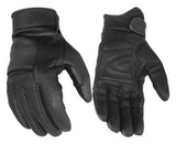 Men's leather motorcycle cruising gloves DS44