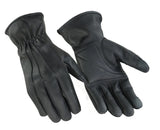 Men's water resistant leather motorcycle gloves with padded palms