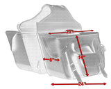 Two strap locking motorcycle saddlebag size dimensions