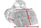Daniel Smart Mfg. two-strap studded motorcycle saddlebag model DS342S size dimensions