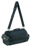 Daniel Smart Mfg. updated sissy bar touring bag with studs roll bag strap view