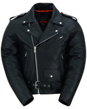 Daniel Smart Mfg. live to ride ride to live leather jacket front unzipped view