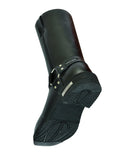 Men's waterproof leather motorcycle harness boots back sole detail