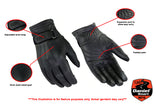 Daniel Smart Mfg. women's classic leather motorcycle gloves DS80 features