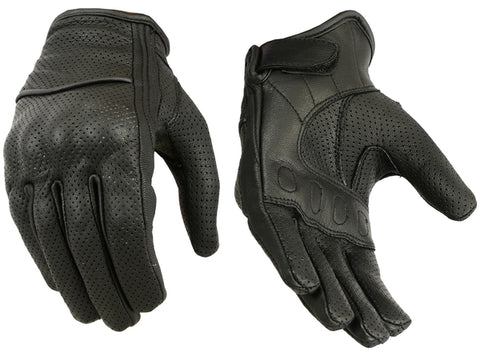 Daniel Smart Mfg. women's perforated sporty leather motorcycle gloves DS86