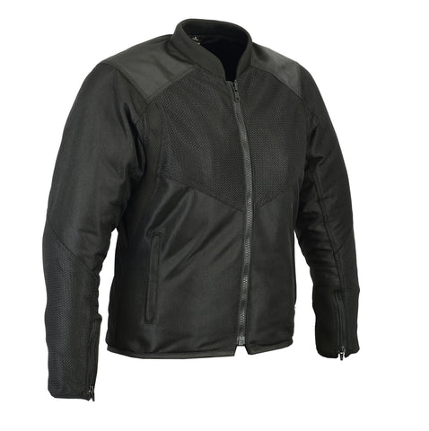 Daniel Smart Mfg. women's sporty mesh motorcycle jacket DS860 front angle view