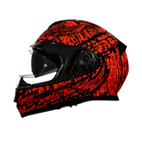 Detour model full face motorcycle helmet with Havoc graphics left