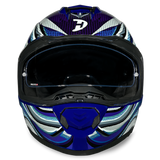 Detour model full face motorcycle helmet with Vortex graphics front