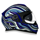 Detour model full face motorcycle helmet with Vortex graphics right