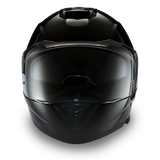 Gloss black Detour model full face motorcycle helmet front