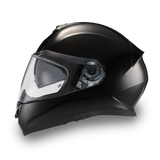 Gloss black Detour model full face motorcycle helmet left side