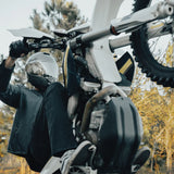 Motorcycle rider wearing Daytona Helmets Detour model helmet with mirror shield
