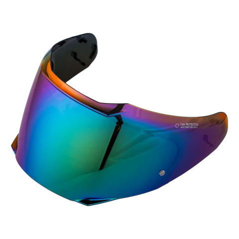 Rainbow finish replacement shield for Daytona Helmets Detour model helmet