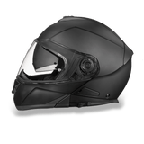 Glide model modular motorcycle helmet Dull Black left