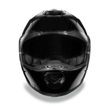 Glide model modular motorcycle helmet Gloss Black front view