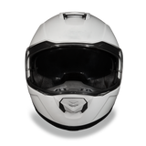 Glide model modular motorcycle helmet Gloss White front view