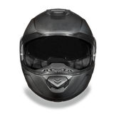 Glide model modular motorcycle helmet Gun Metal Grey Metallic front view