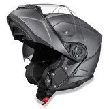 Glide model modular motorcycle helmet Gun Metal Grey Metallic open face